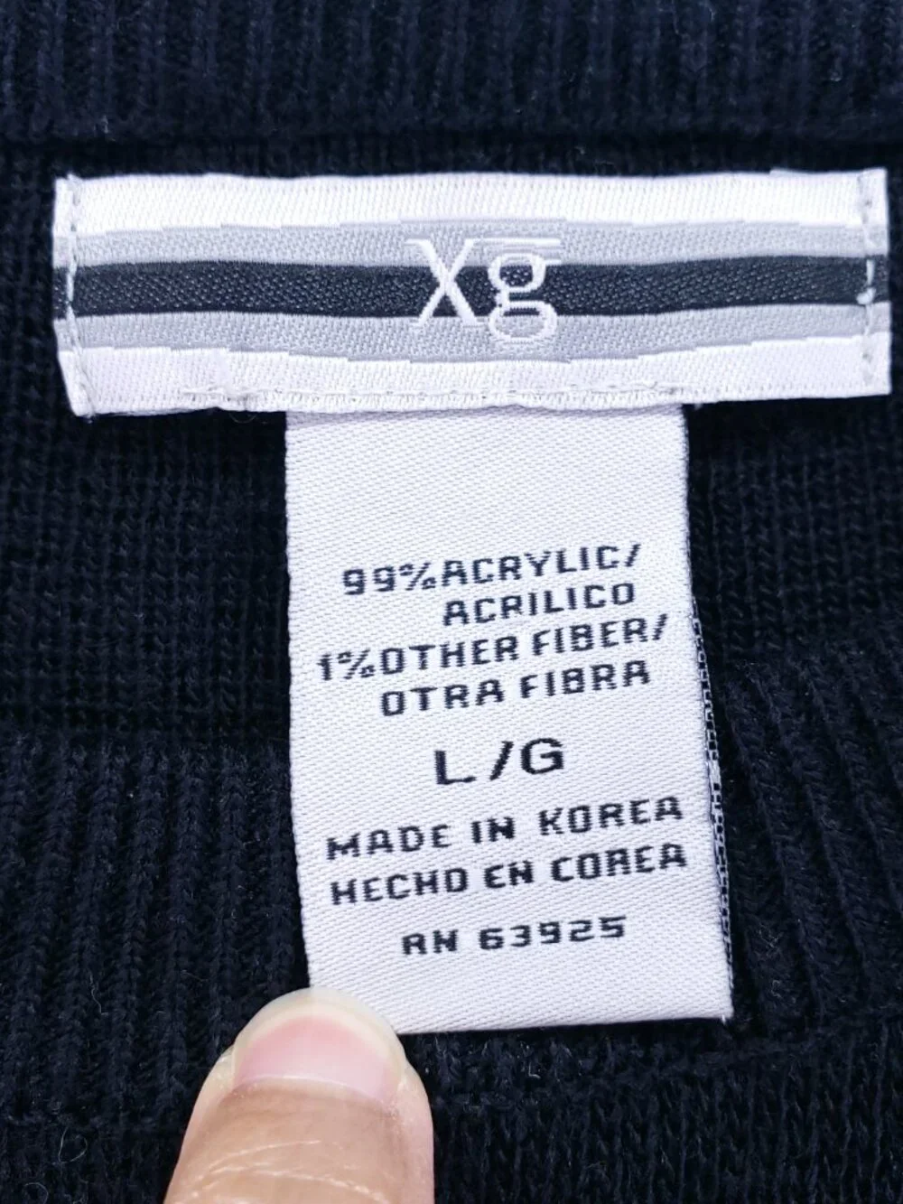 XG Vintage Pullover Sweater Size L Mens Knit Striped Y2K Streetwear Preppy